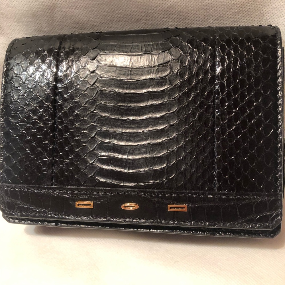 Beautiful VBH Pulse First Edition ( 210/300) black python clutch - h/m Italy